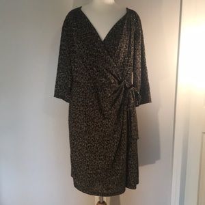 Ivy & Blu multicolored side gathered dress